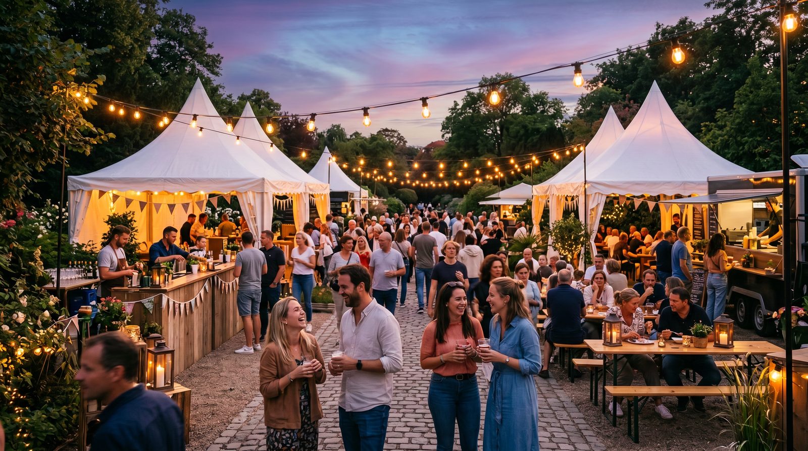 A vibrant outdoor community festival